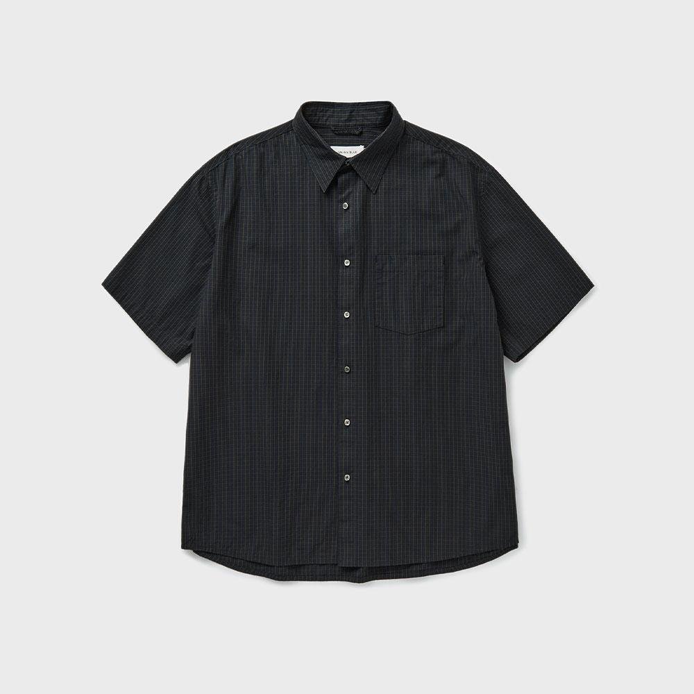 PIN CHECK SUNDAY SHIRT [FADED INDIGO]