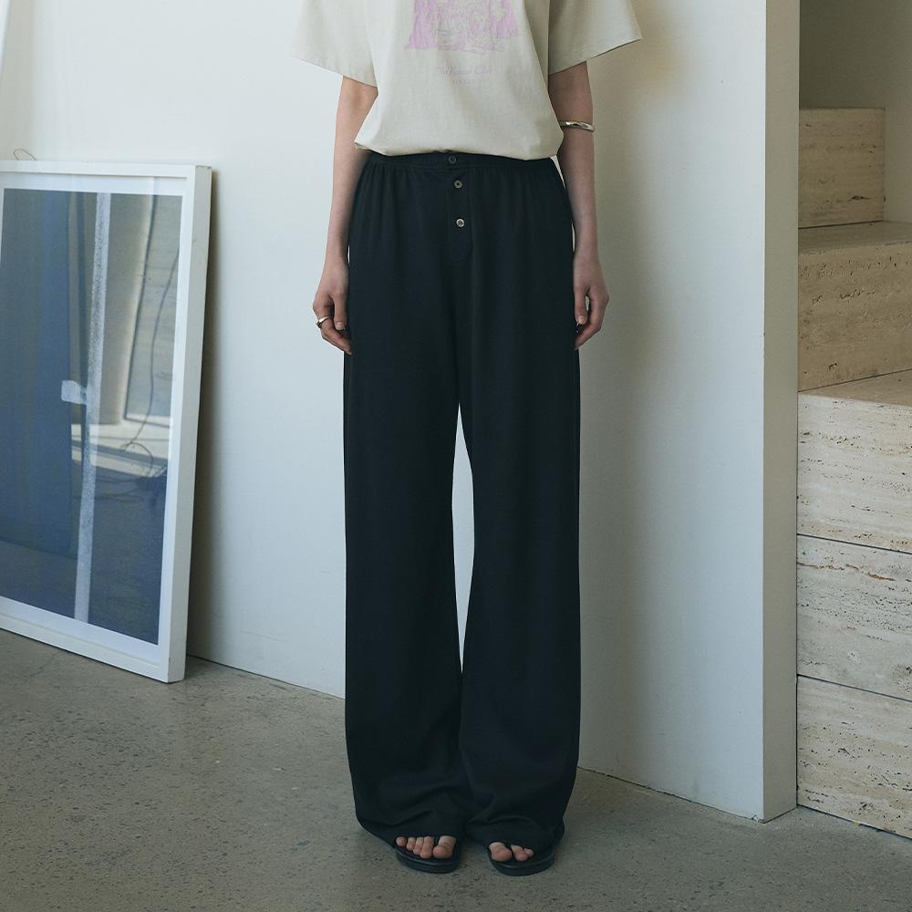 SIPT7201 리조트 다이마루 밴딩 팬츠_Black