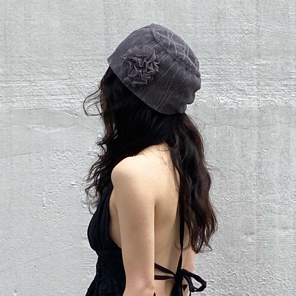 Linking flower beanie_gray
