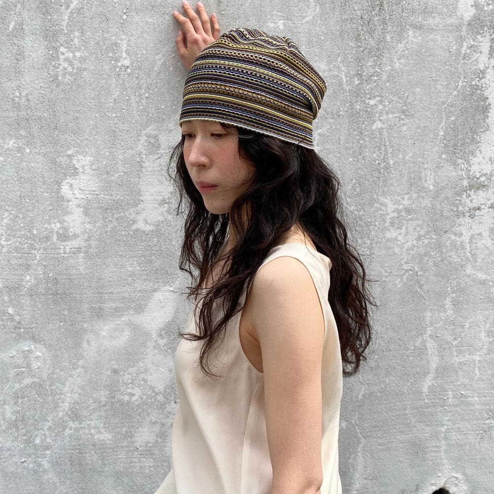 (2차입고)boho stripe beanie