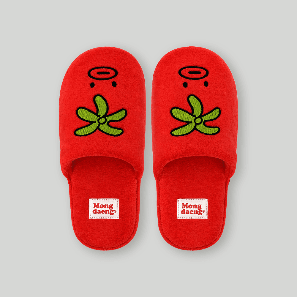 [Pre-order] Mustache Red Tomathew Room Slippers 웅이아부지 토매튜 슬리퍼
