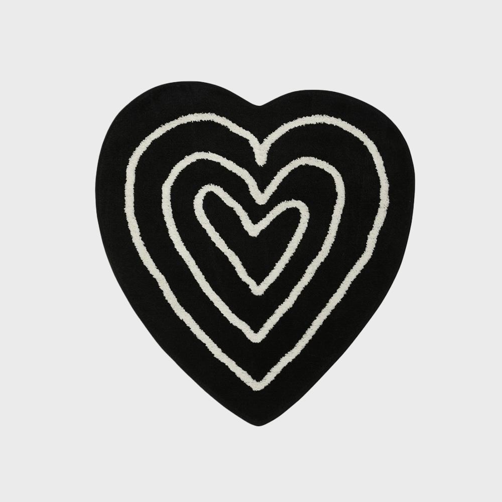 RUG HEART LAYER BLACK