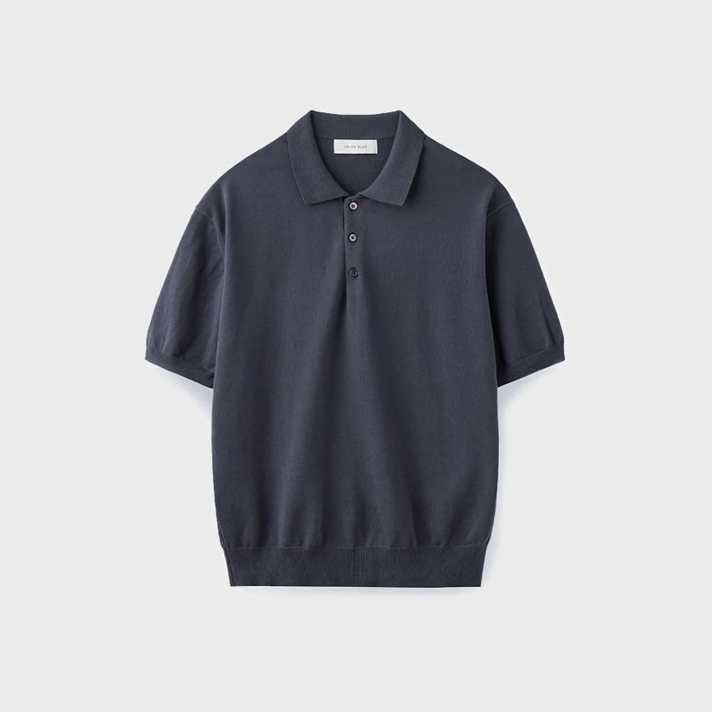 HARD TWIST COMFORT POLO KNIT [DEEP BLUE]