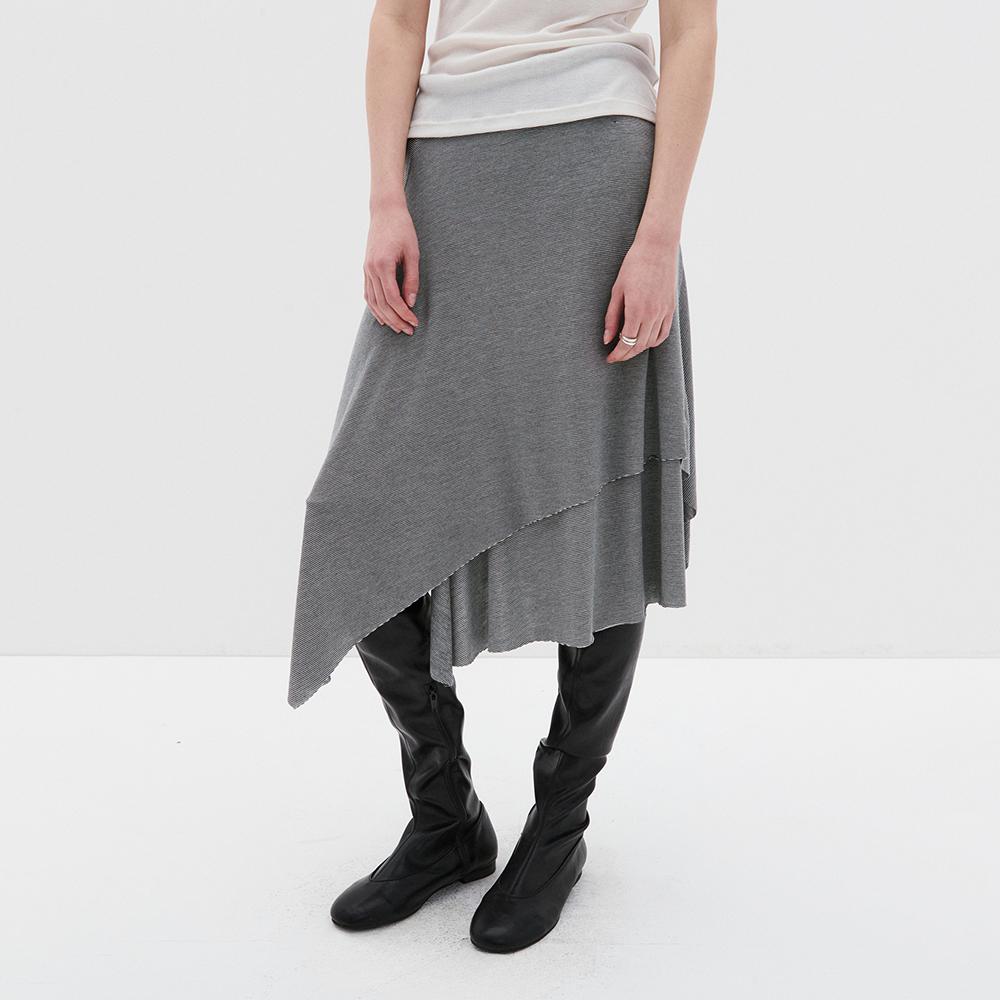 Void Drape Skirt (Charcoal)