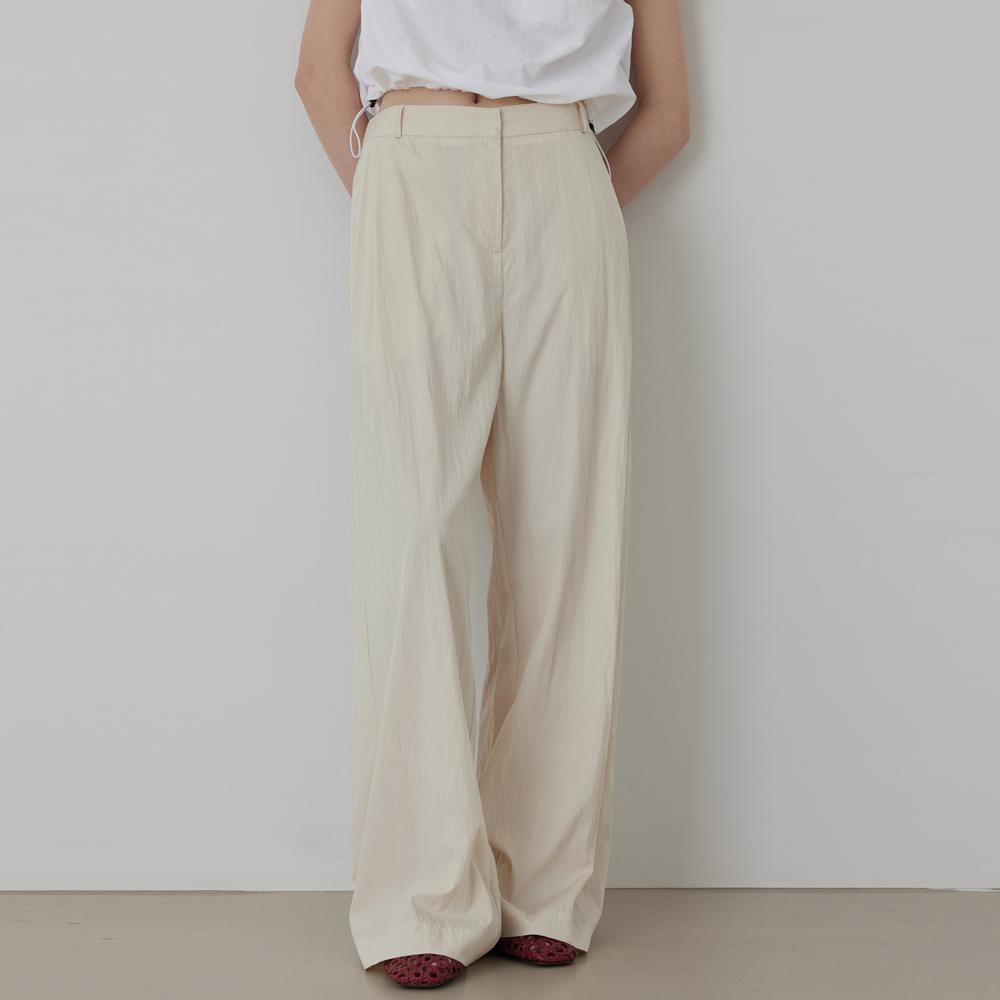 Cooling Rayon Back Banding Semi Wide Fit Trouser Slacks_Pants