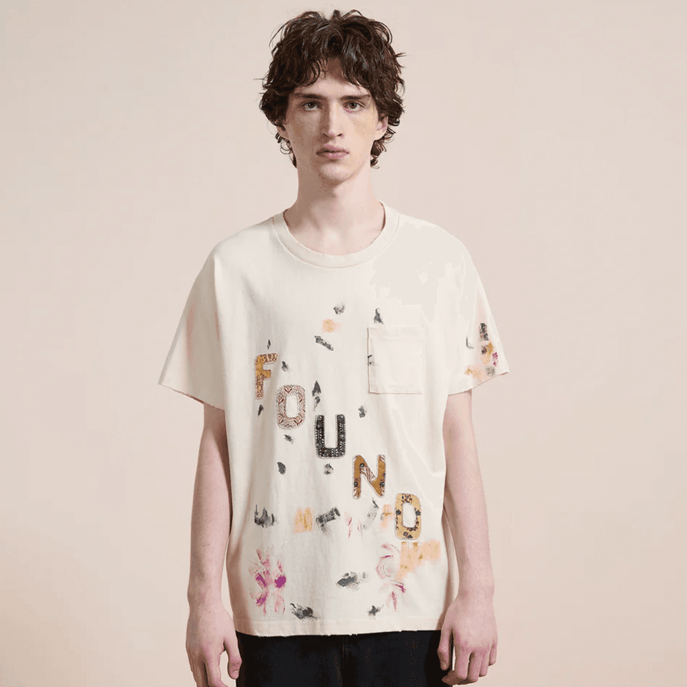 (M) TAPESTRY LOGO PAINT TEE (WASHED OFF-WHITE 6368)