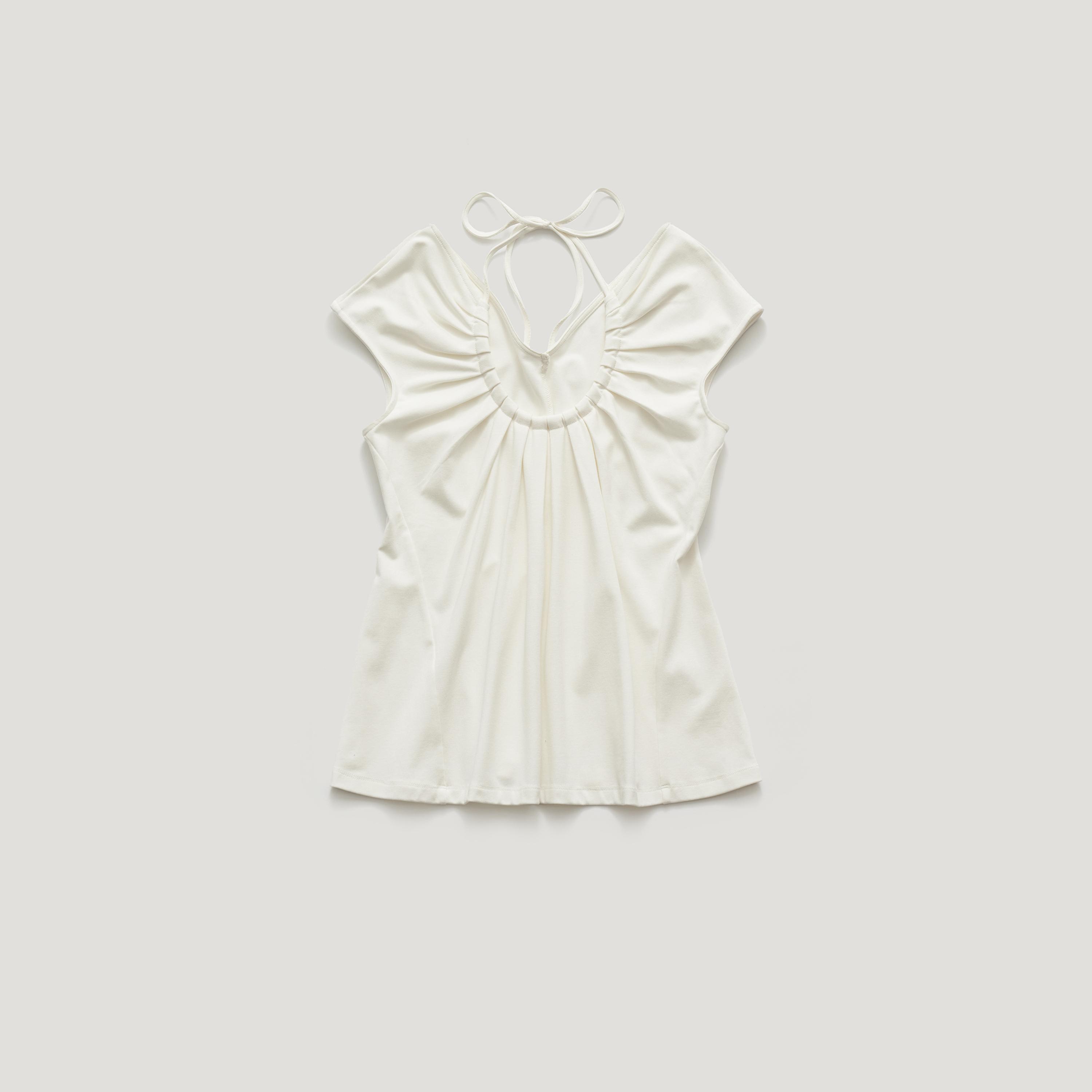 [8th reorder 5/31 AM07:00 open] BREEZE HALTER SHIRRING BLOUSE_IVORY