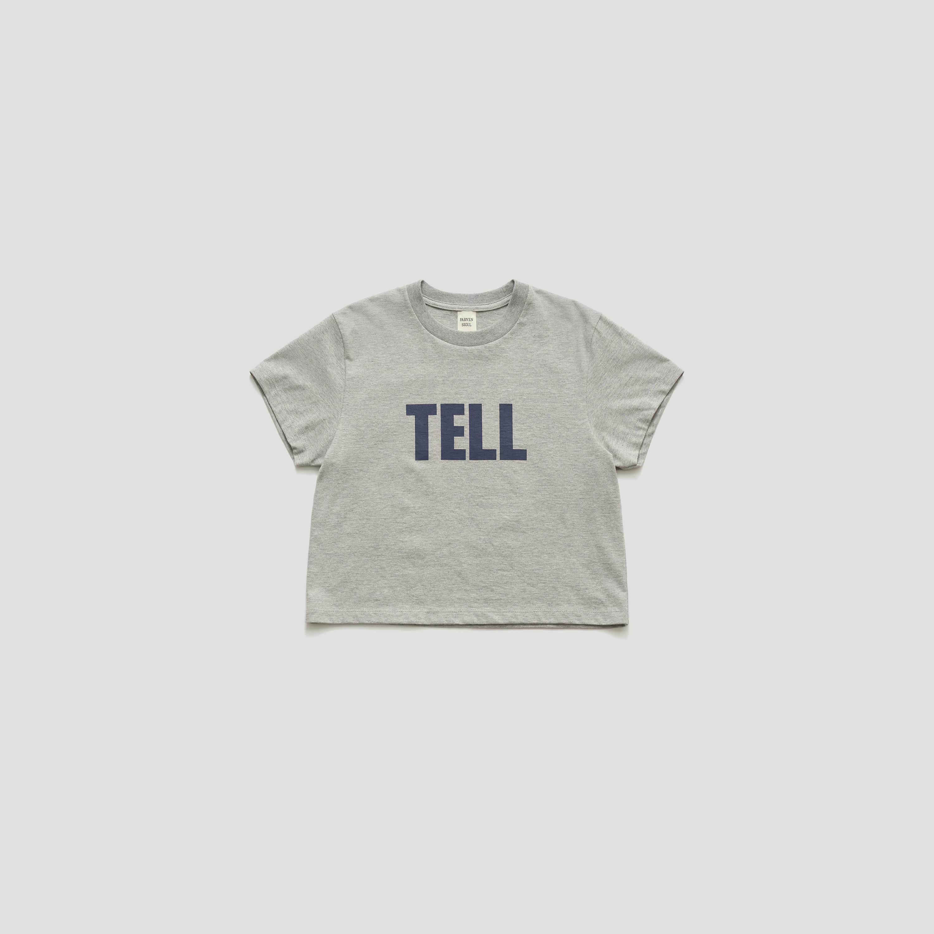 [3rd reorder 5/28 PM17:15 open] TELL ME CROP T-SHIRT_GREY