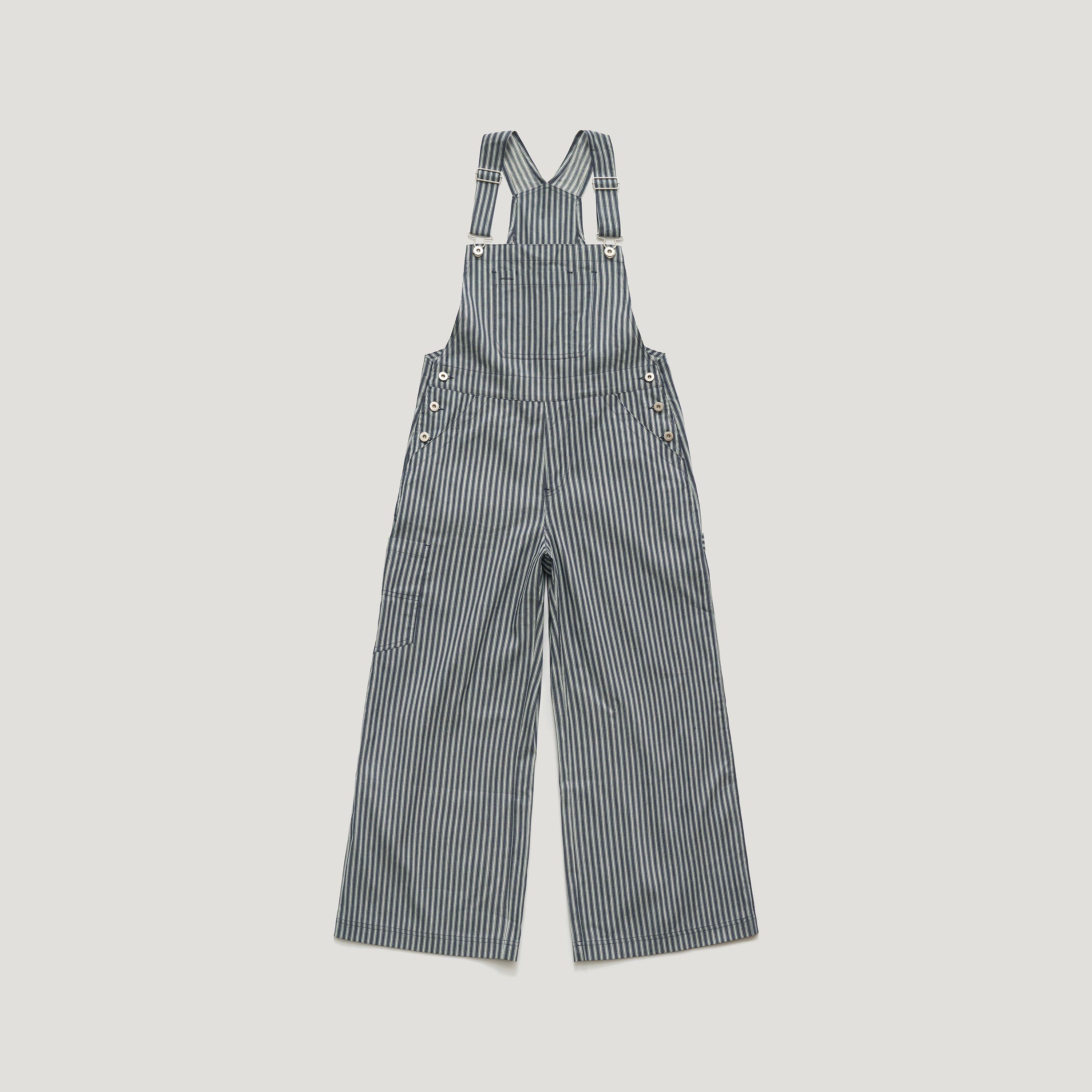 [2nd reorder 5/19 PM23:03 open] FLINT STRIPE LIGHT COTTON OVERALLS_DARK NAVY
