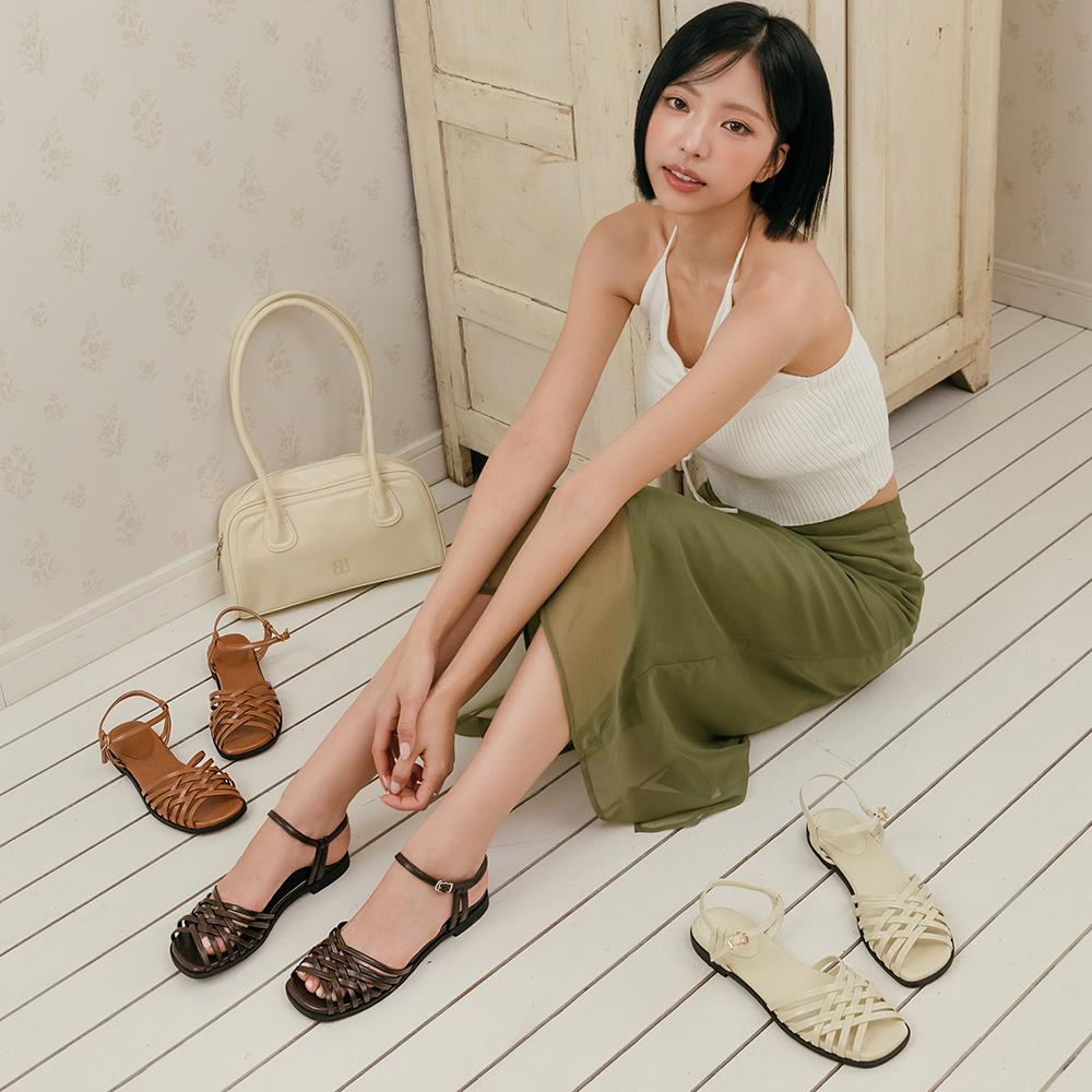 [바로배송][고은PICK] Anttoua 앙뚜아 페미닌 스트랩 플랫 샌들_6colors