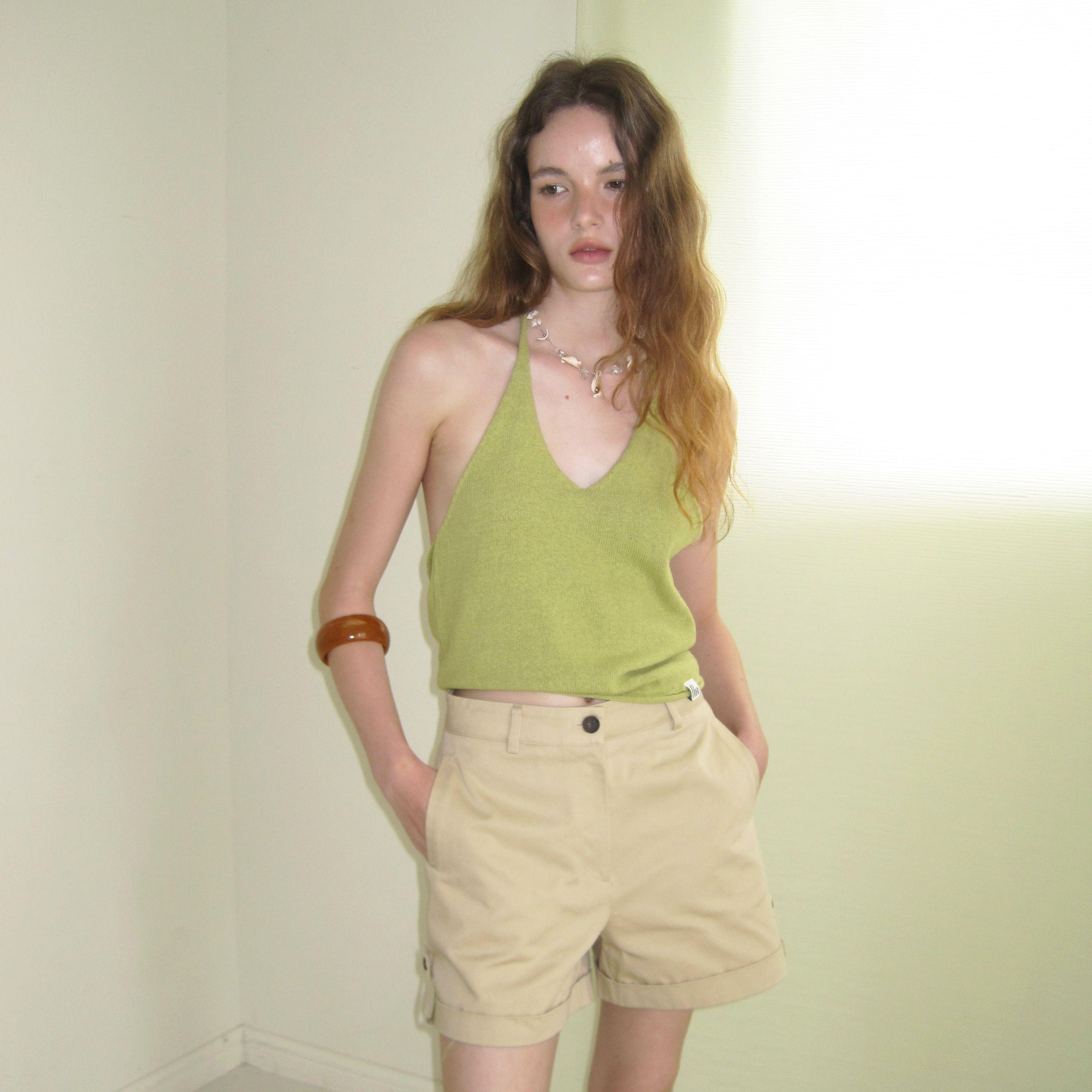 Rinz halter layered sleeveless - Olive