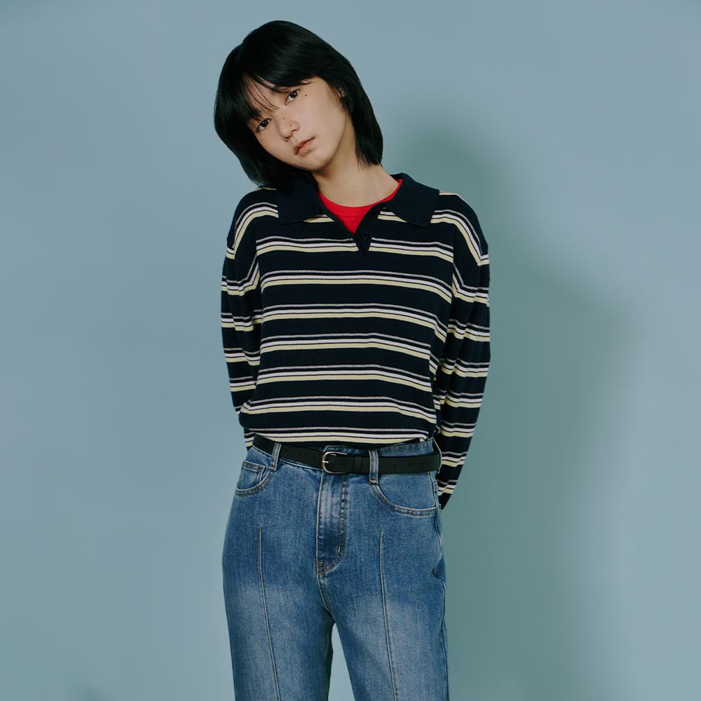 멀티 단가라 카라 니트 AS1KH262