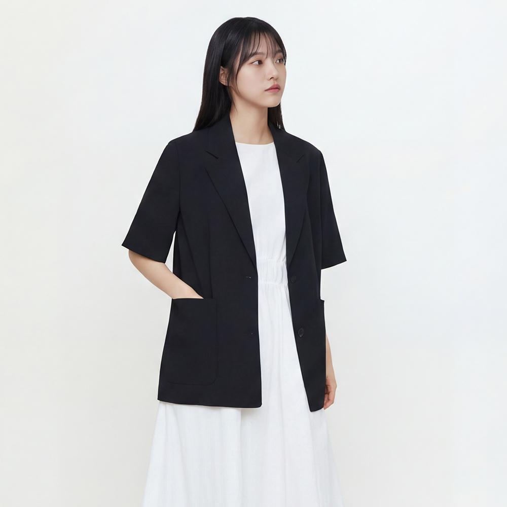 투버튼 하프슬리브 자켓 AS2WJ462