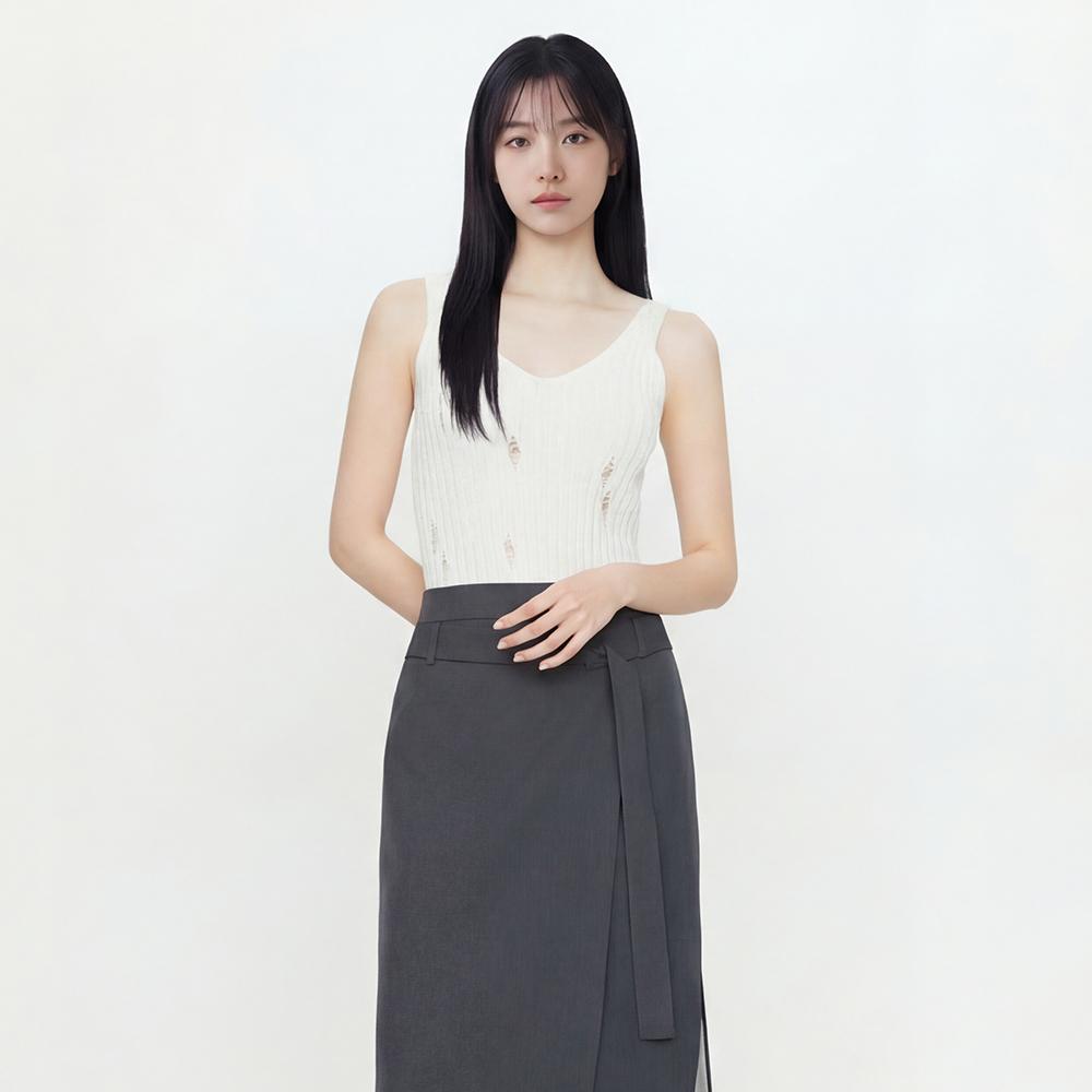 (SET) 데미지 V넥 민소매 AS2KV560