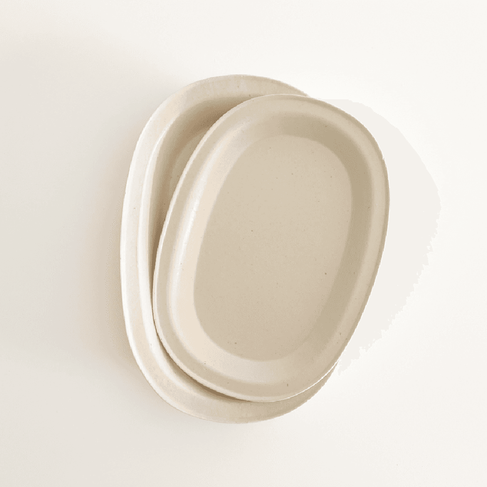 [Flush Ceramics] Soyo Oval Plate 플러쉬 세라믹스 이숙영 작가 소요 오벌 플레이트 _ 2 size