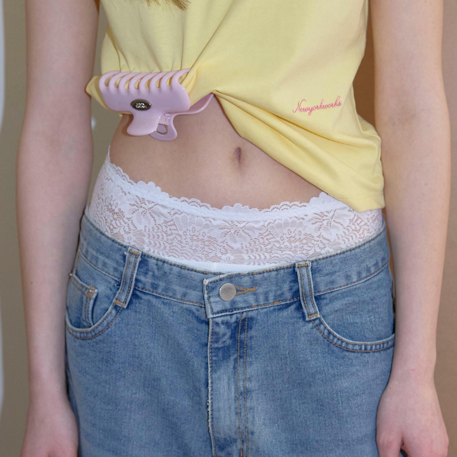 Lace Sagging Shorts (2color)_White