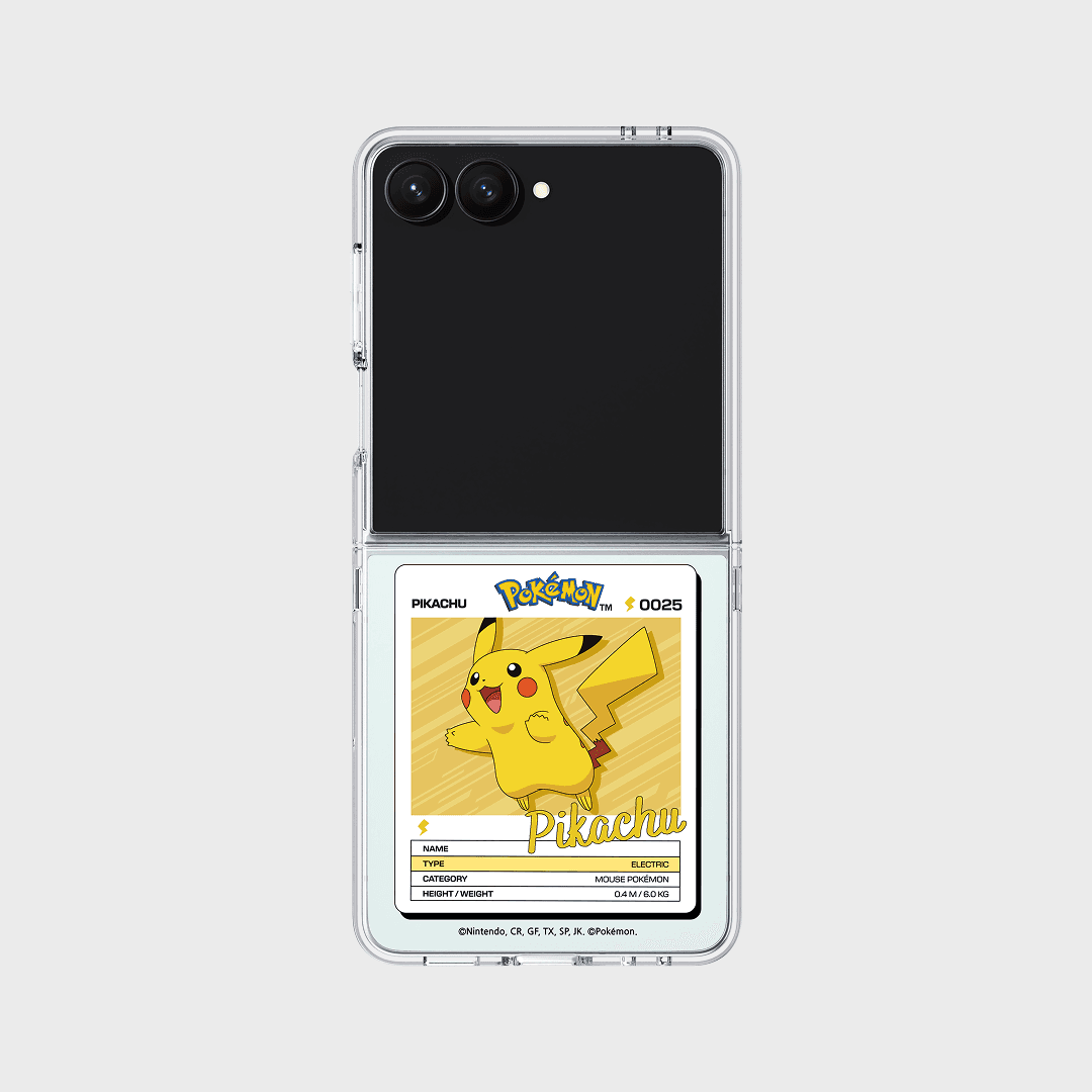 포켓몬 피카츄 네임택 클리어 마그넷 케이스 for Galaxy Z Flip7