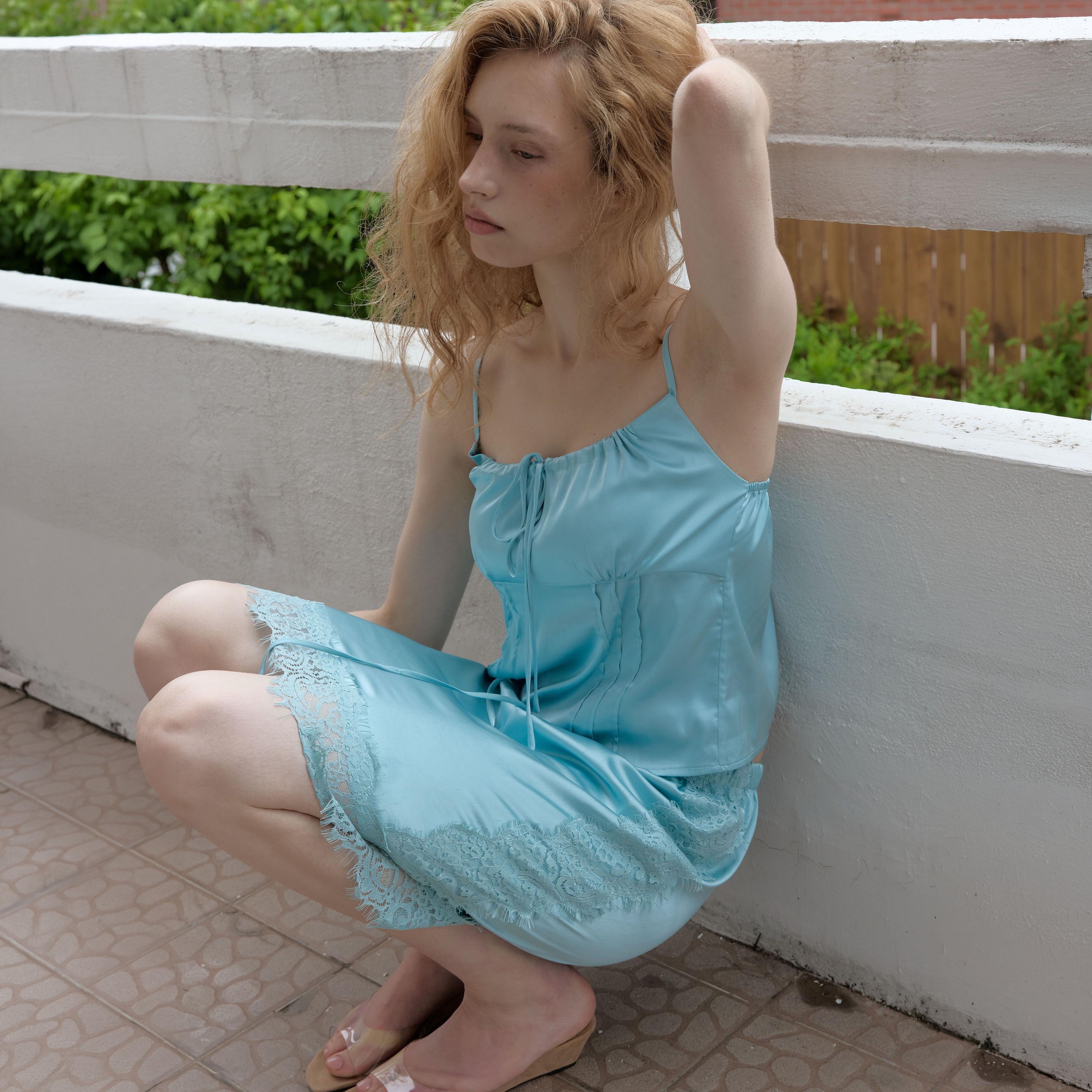 SILK TOUCH LACE SET (MINT)