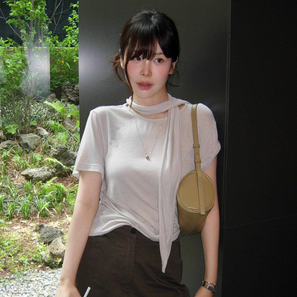 [은현 PICK] Half Sleeve Tie T-shirts E506_9L