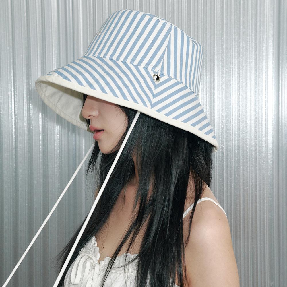 Reversible Stripe Wide Bucket Hat (3 Colors)