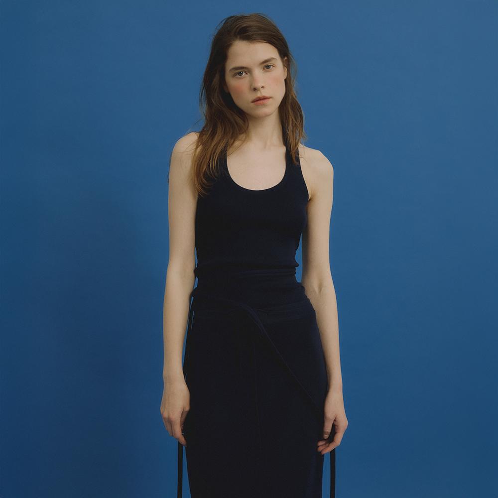 [7/10 예약발송] Lido Halter Knit Bustier (Navy)