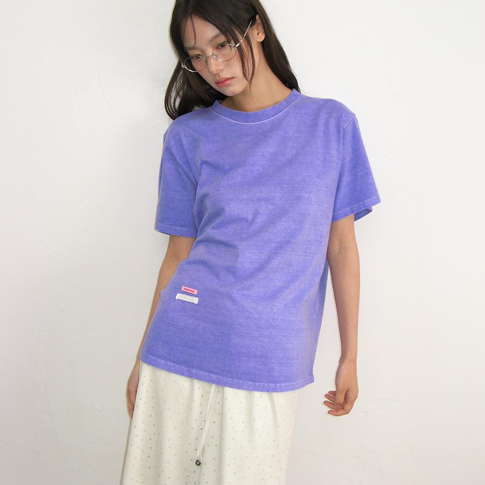 PIGMENT MINI LABEL BASIC FIT T SHIRT PURPLE