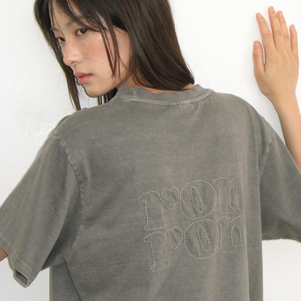 PIGMENT MINI LABEL BASIC FIT T SHIRT GREY