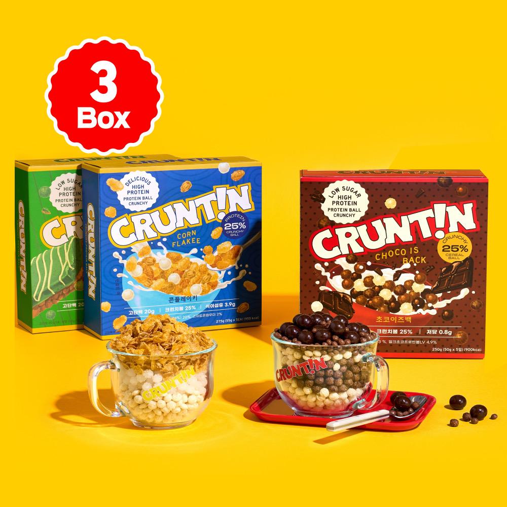 [15일 SET] 크런치볼 단백질 쉐이크 3박스 50g x 15포