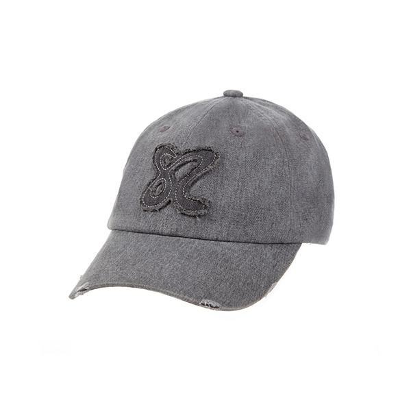 로고 아플리케 볼캡 CHARCOAL GREY UV678003