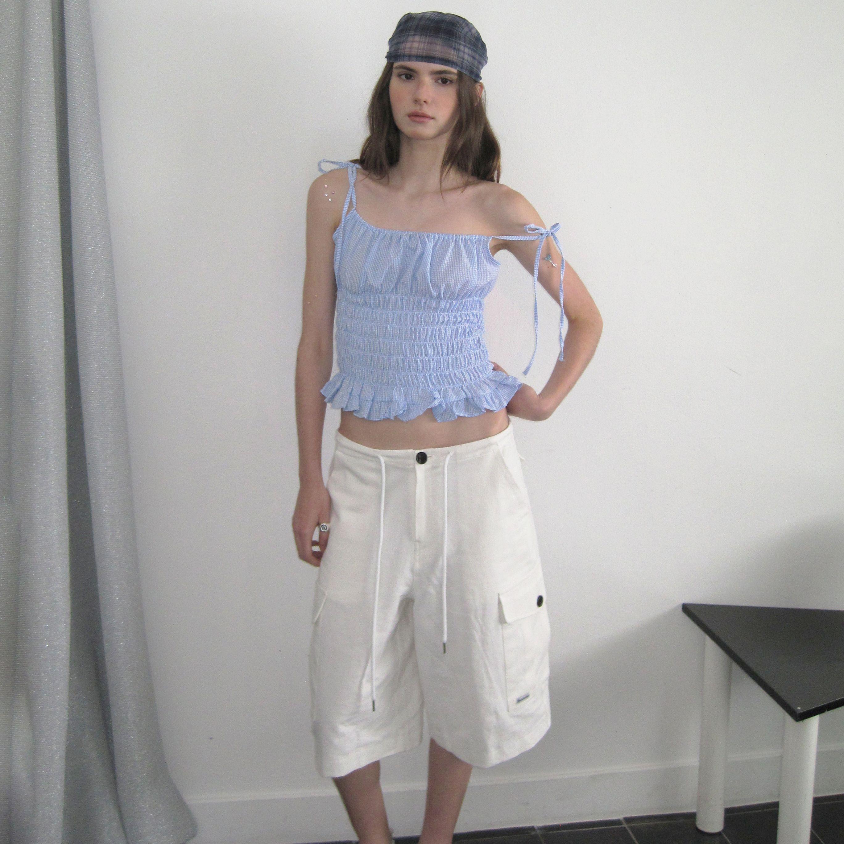 Siena linen bermuda pants - Ivory