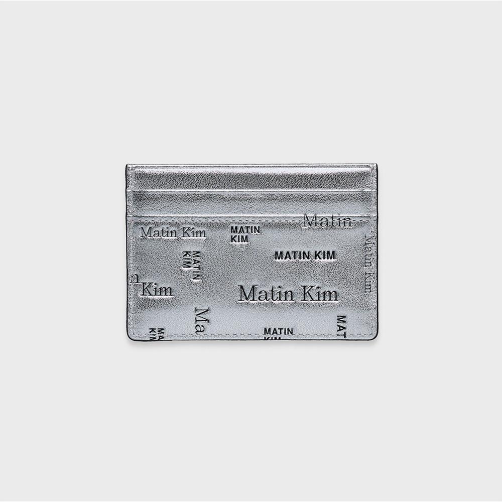 [29cm 단독] MATIN ALL-OVER LOGO CARD WALLET IN SILVER