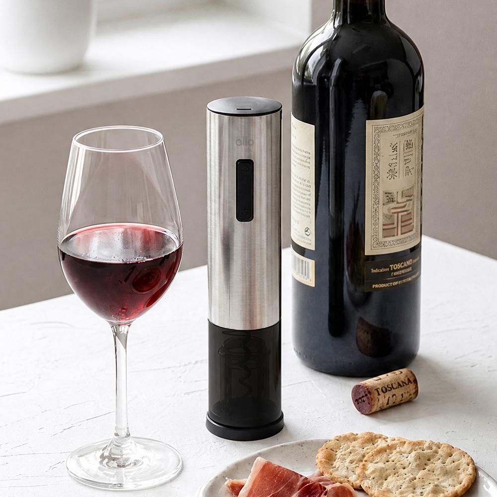 [쇼핑백 증정] 알로코리아 충전식 전동 원터치 자동 와인오프너 와인따개 AWO2 PLUS