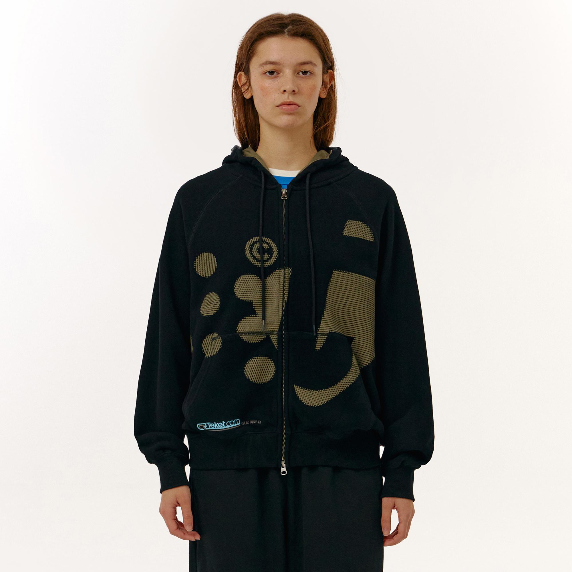 Dot-Com Zip-Up Hoodie Black