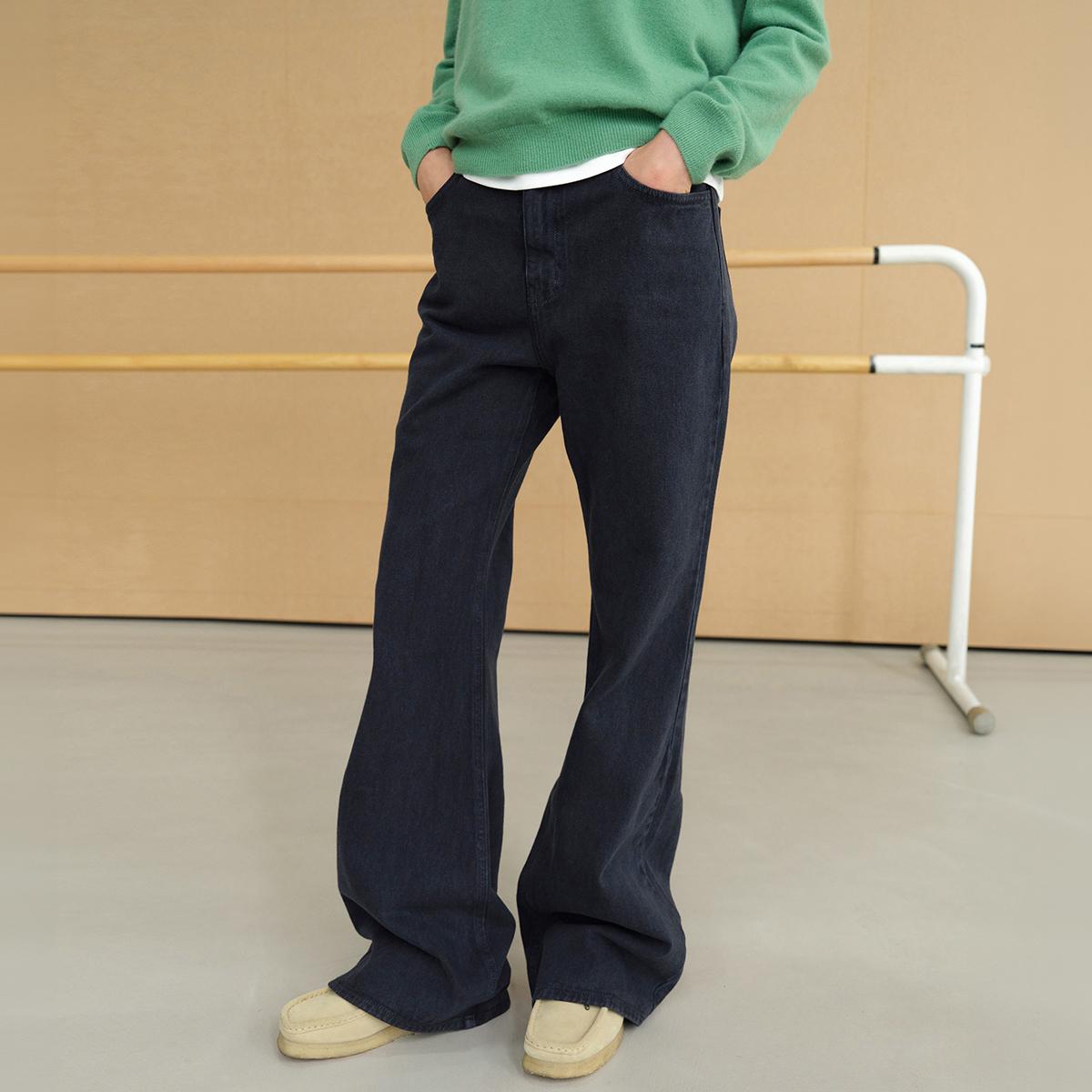 [10차][기장선택] Relaxed Boots Cut Denim - Stone Navy