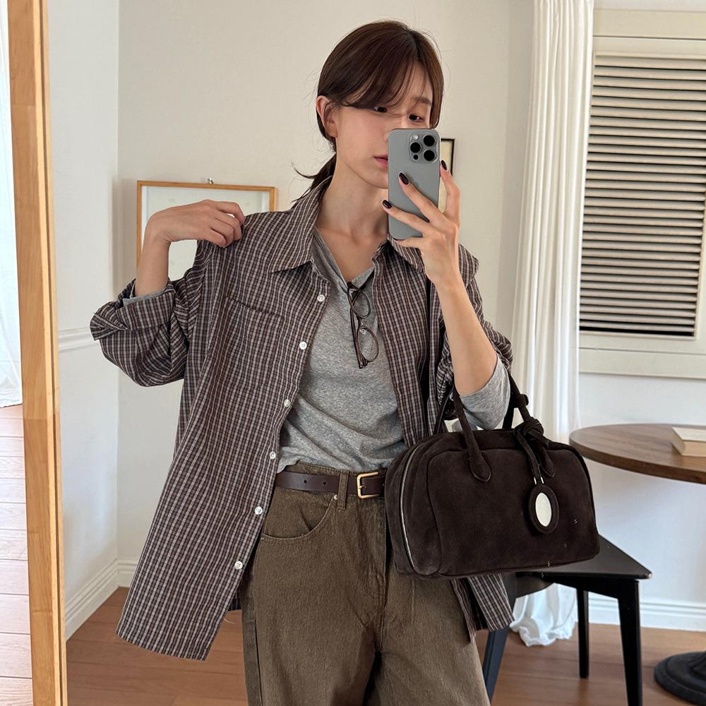 [29EDITION X 알로하]Mellow Check Shirt_MOCHA BROWN