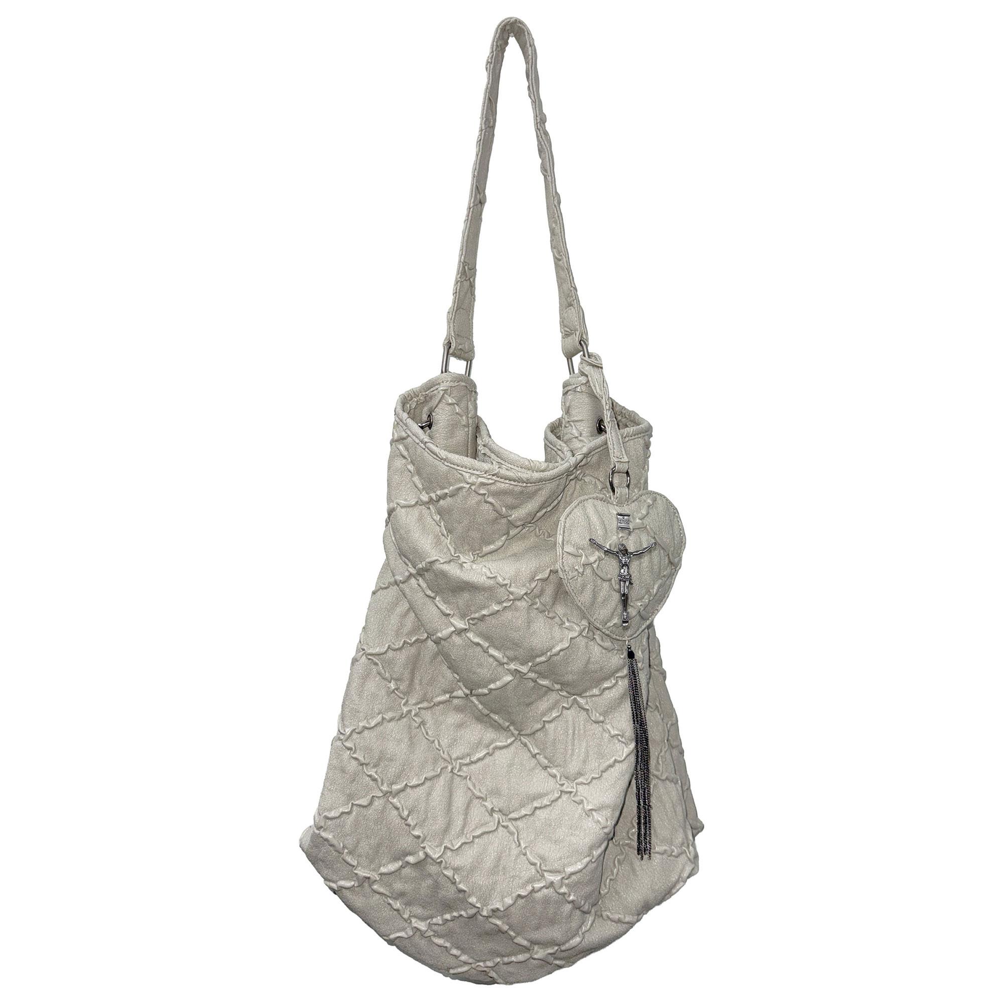 Quilted Slouch Bag Stone