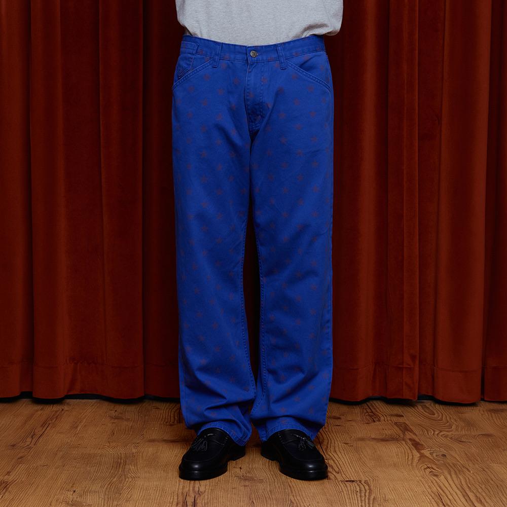 STAR COTTON PANTS / BLUE
