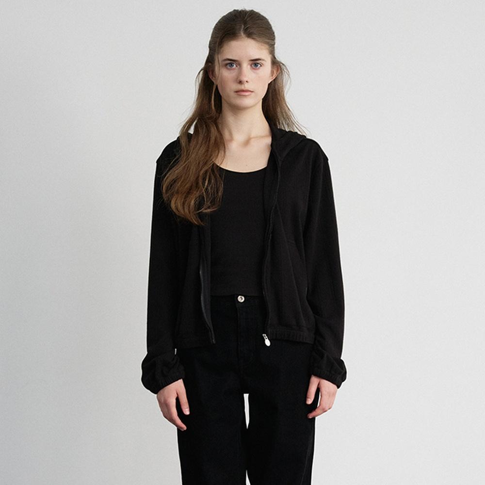 Ivel Eyelet Zip-Up Hoodie_Black