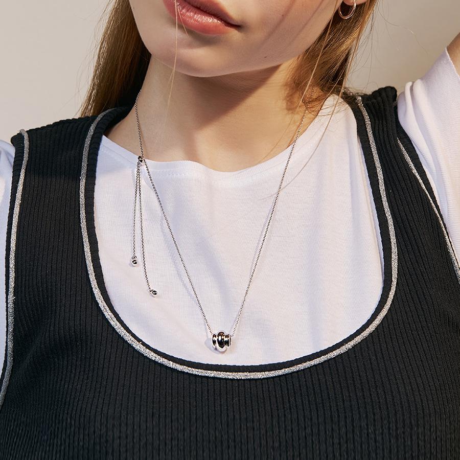 [이채연,빌리 하람,이다희, 엔시티위시 시온, 박효주,케플러 김채현 착용] Triple hoop long necklace