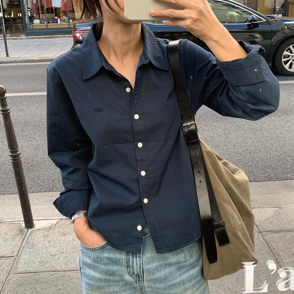 [4차/예약배송] Milo Standard washed shirt (navy)