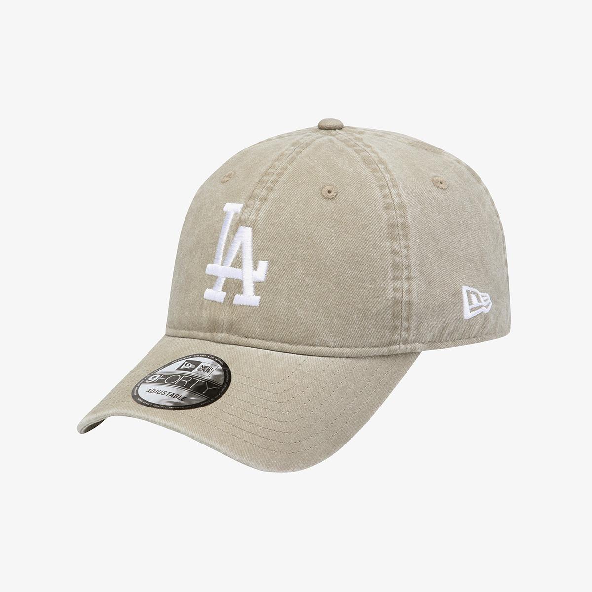 MLB LA 다저스 피그먼트 워싱 시리즈 언스트럭쳐 볼캡 베이지/화이트