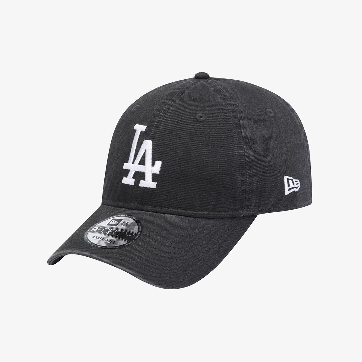 MLB LA 다저스 피그먼트 워싱 언스트럭쳐 볼캡 블랙/화이트