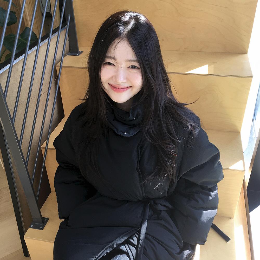 하이넥 벨티드 구스 다운 점퍼 OP6XMA610