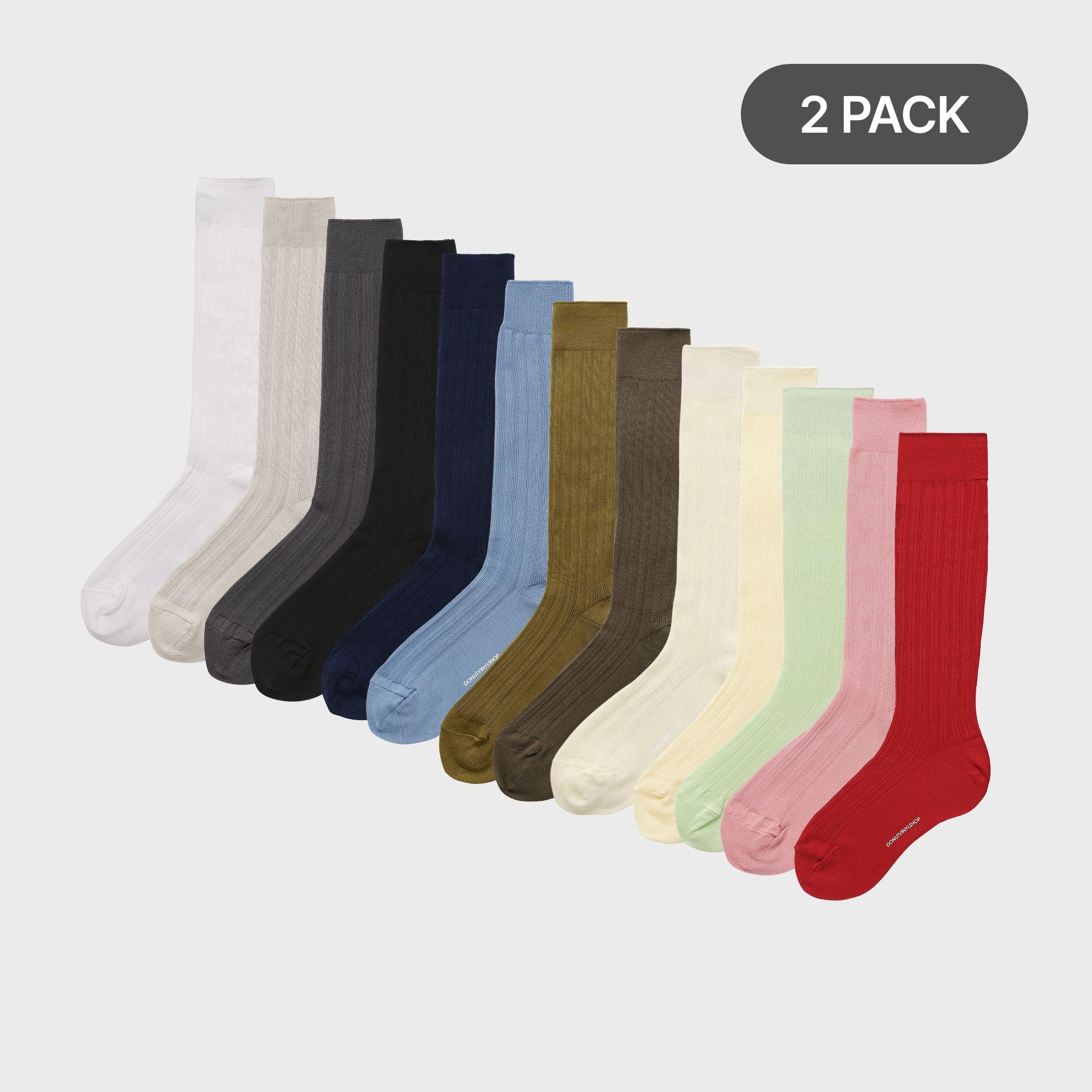 [29CM 단독] loose middle socks (13colors) - 2PACK