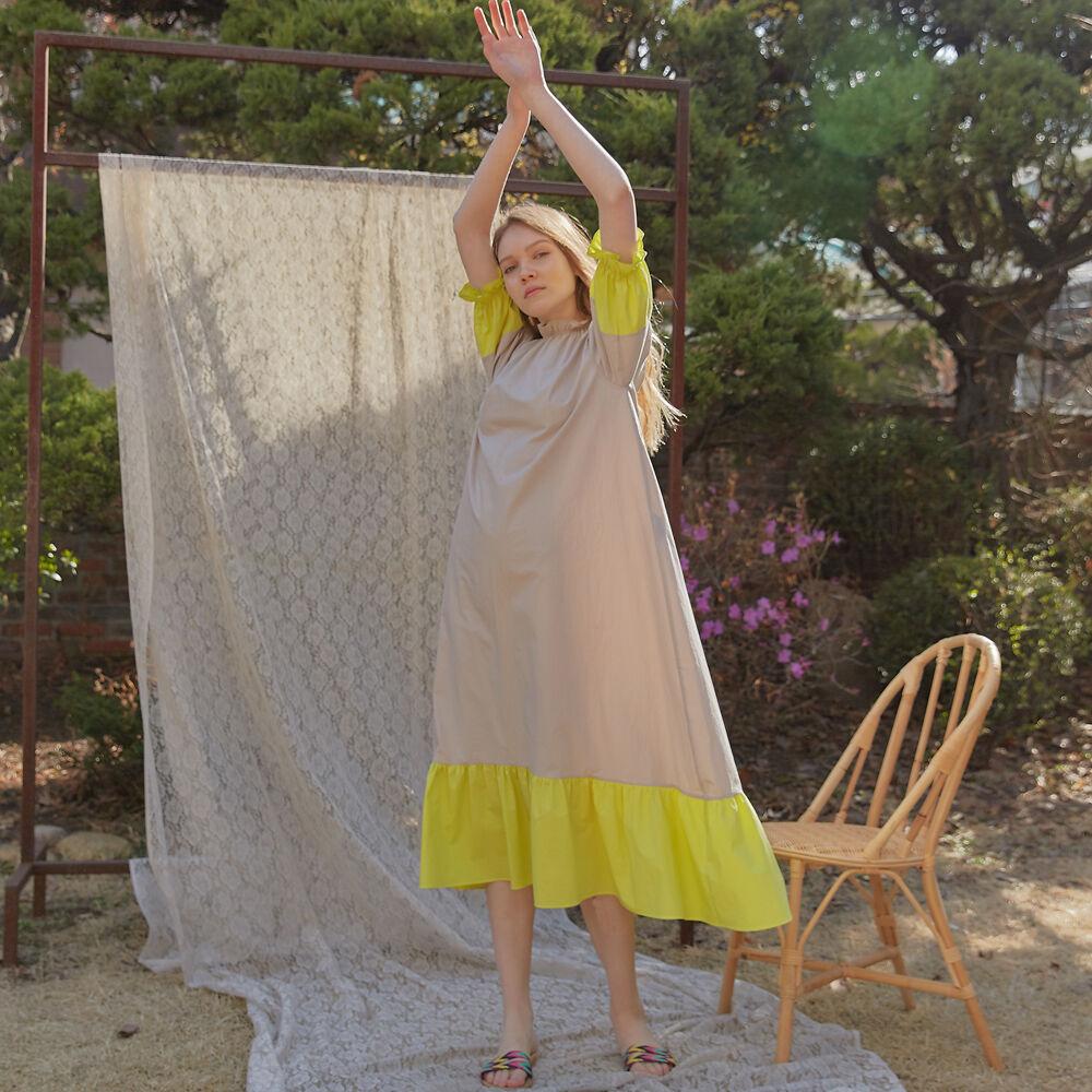 [TINA BLOSSOM] LIME BALLY DRESS
