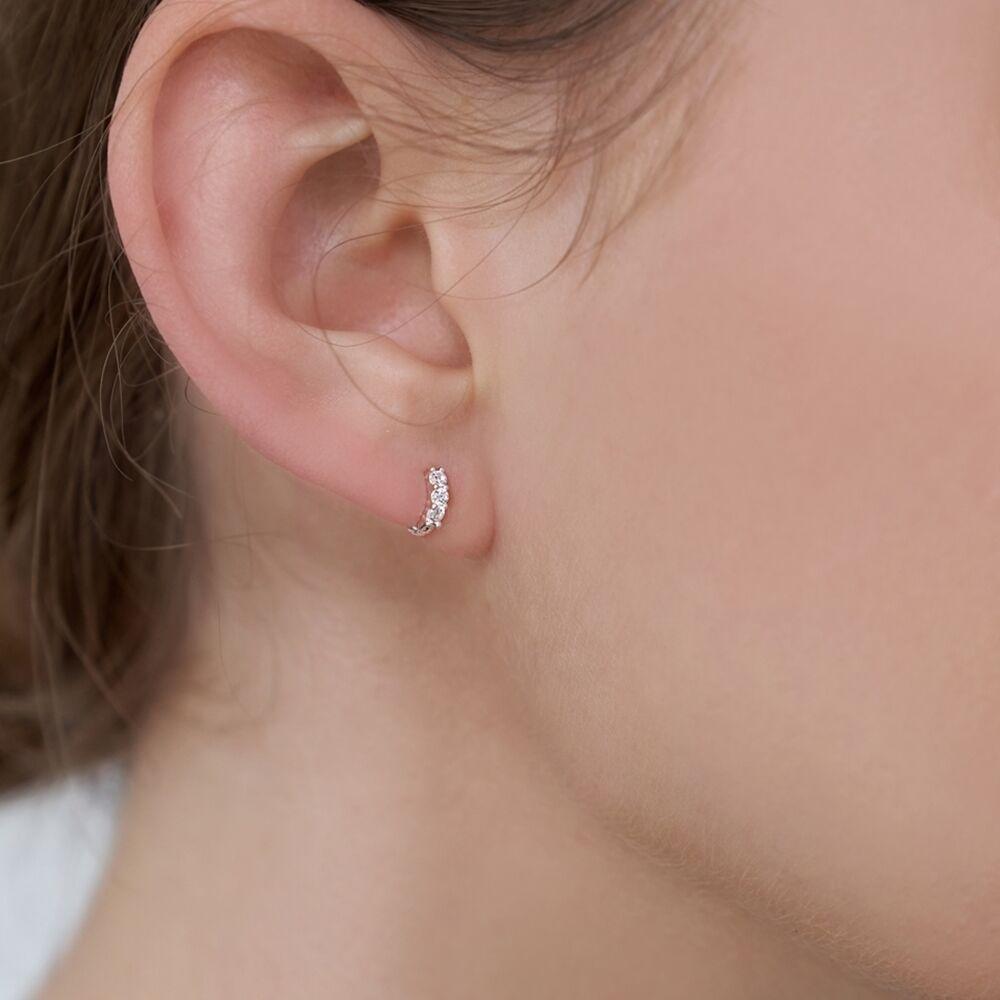 [Silver] Cubic Ring Earrings