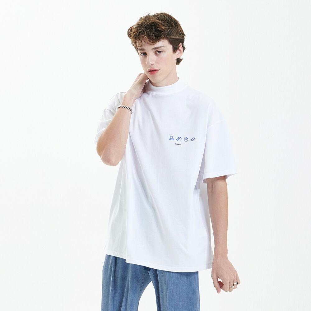[LA MER MA MAISON] EMOTICON HALF-T WHITE