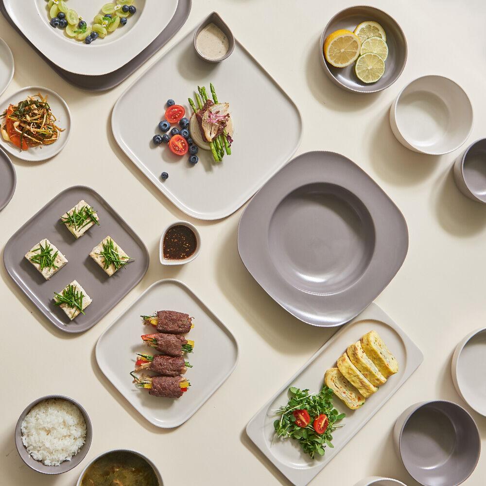 온반 6인 홈세트 잿빛 모래빛 예쁜 신혼부부그릇