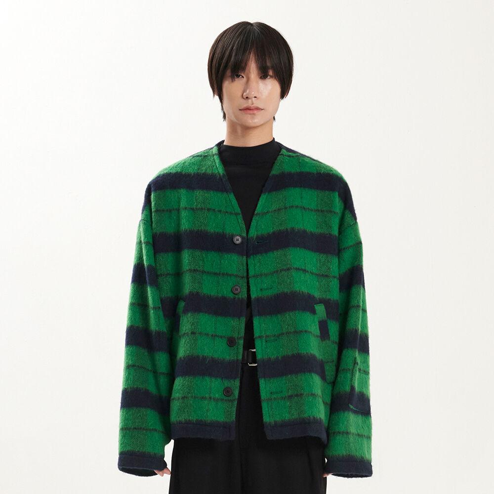 [LA MER MA MAISON] 4BUTTON CARDIGAN CHECK