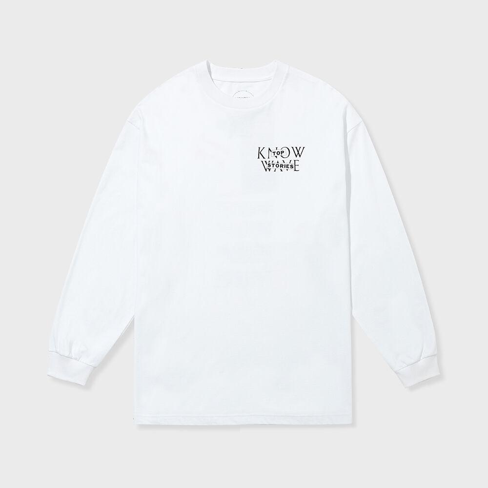KNOW WAVE TOP STORIES T SHIRT KNT041m(WHITE)